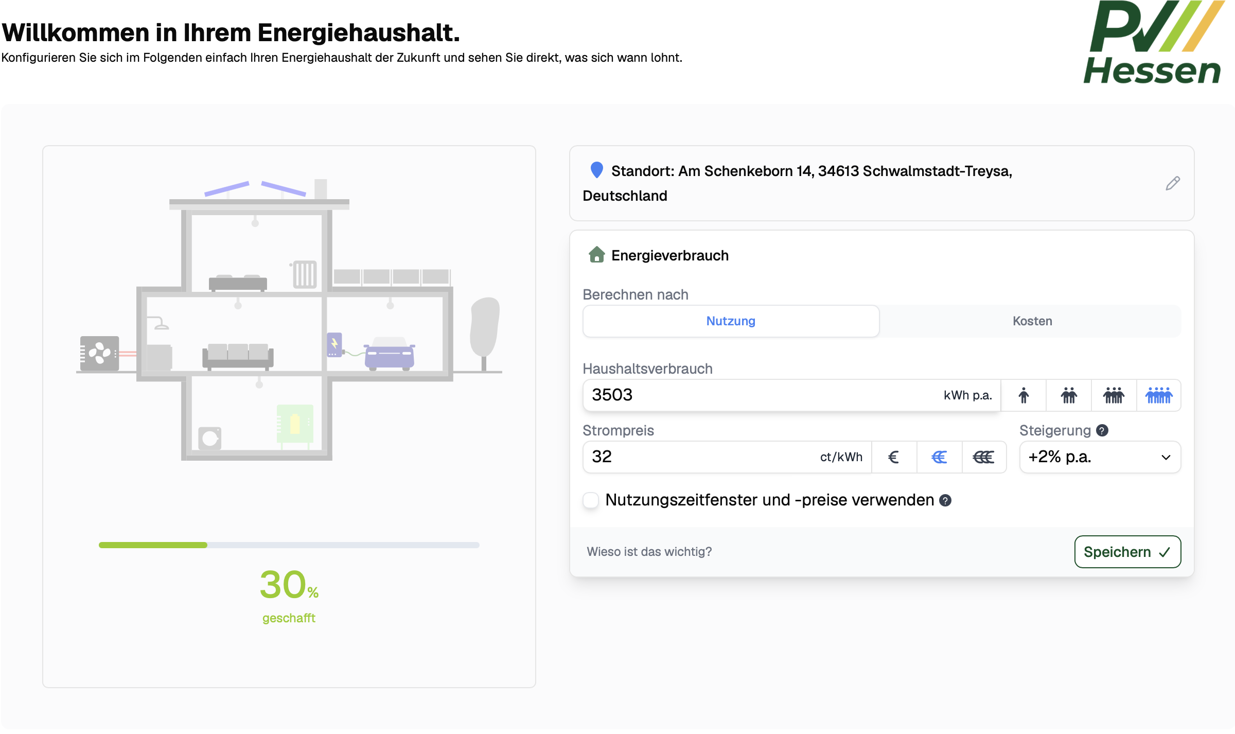PV Rechner für PV Hessen
