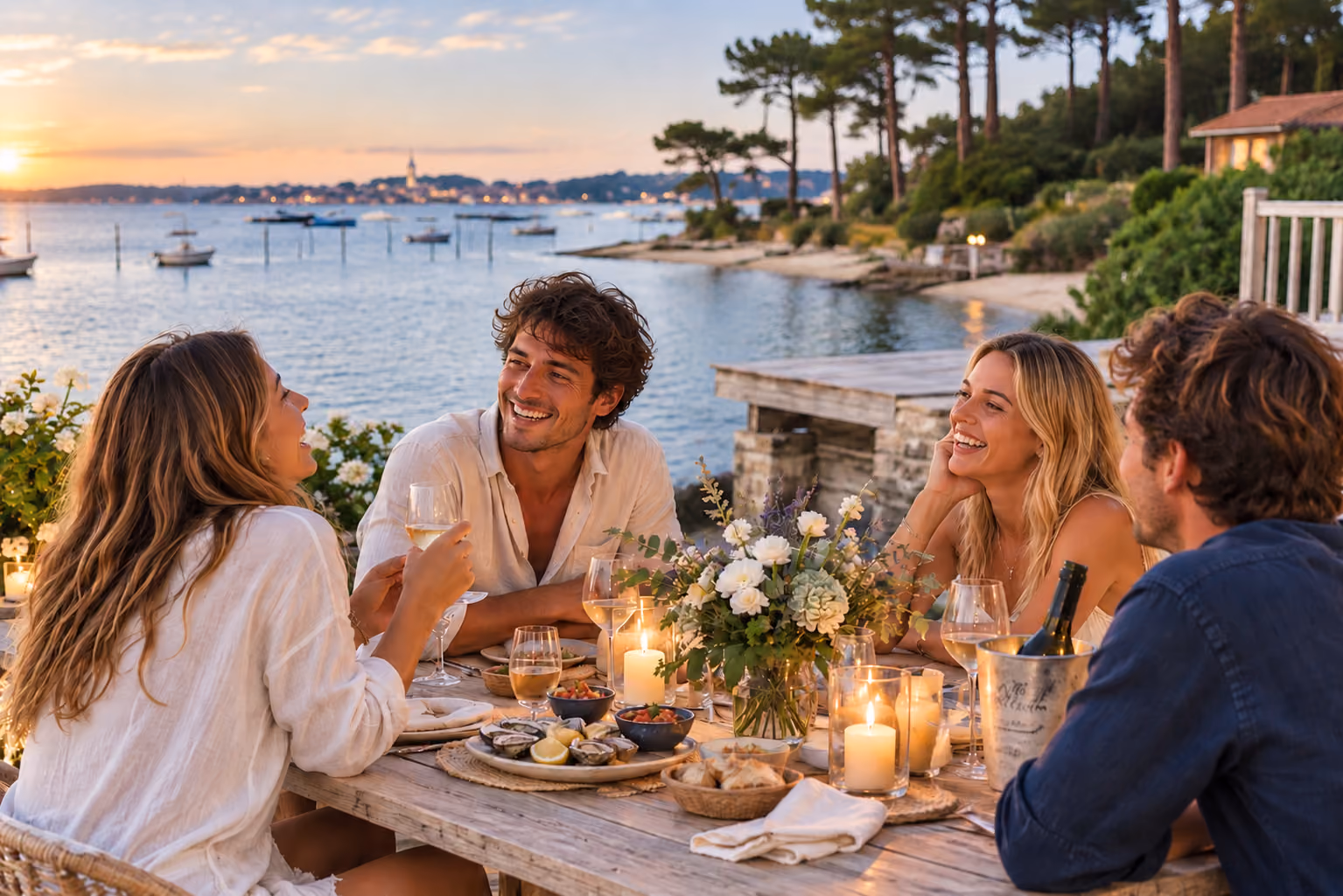Dîner privé organisé dans une villa du Bassin d'Arcachon