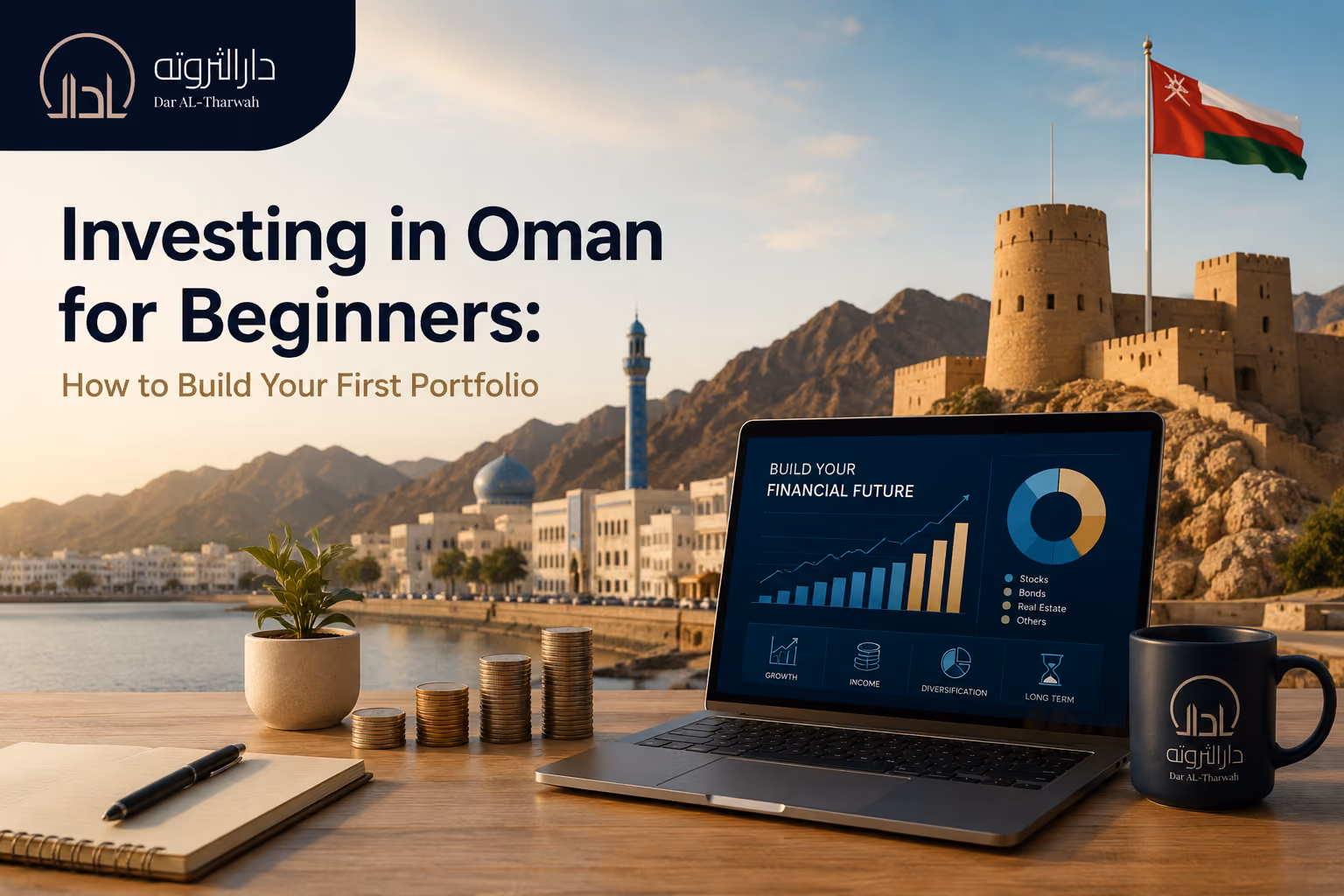 Beginner investor in Oman reviewing options for a first investment portfolio