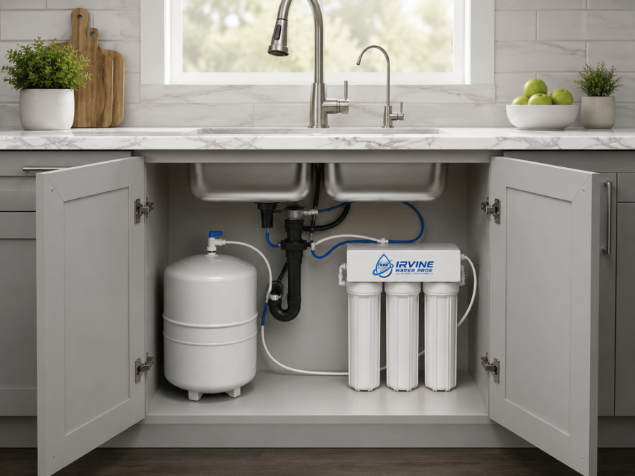 Irvine Water Pros - Irvine, California under-sink drinking water filter system providing clean, great-tasting water at the kitchen tap.