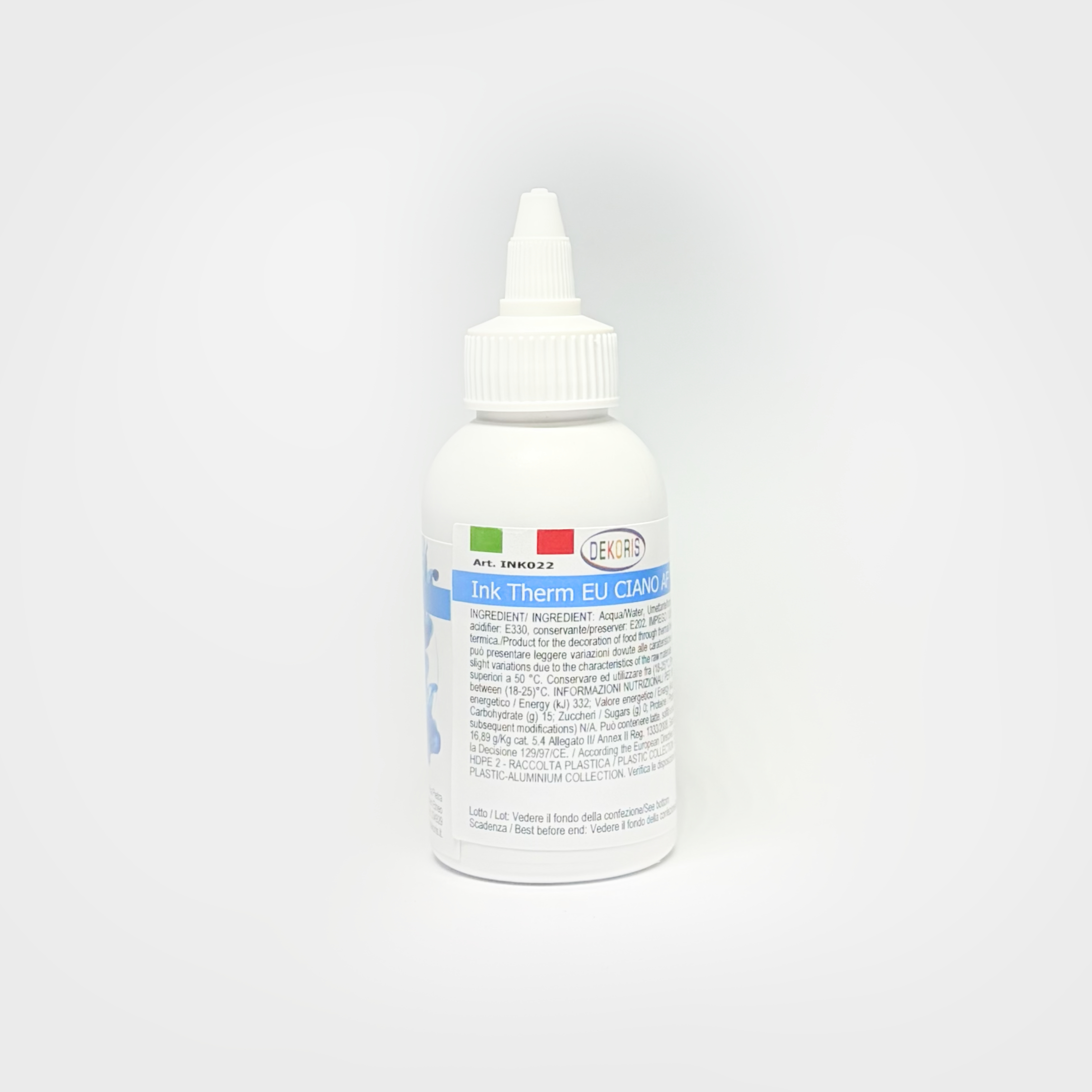 Inchiostro Alimentare Ciano per Stampanti Dekoris (100 ml)