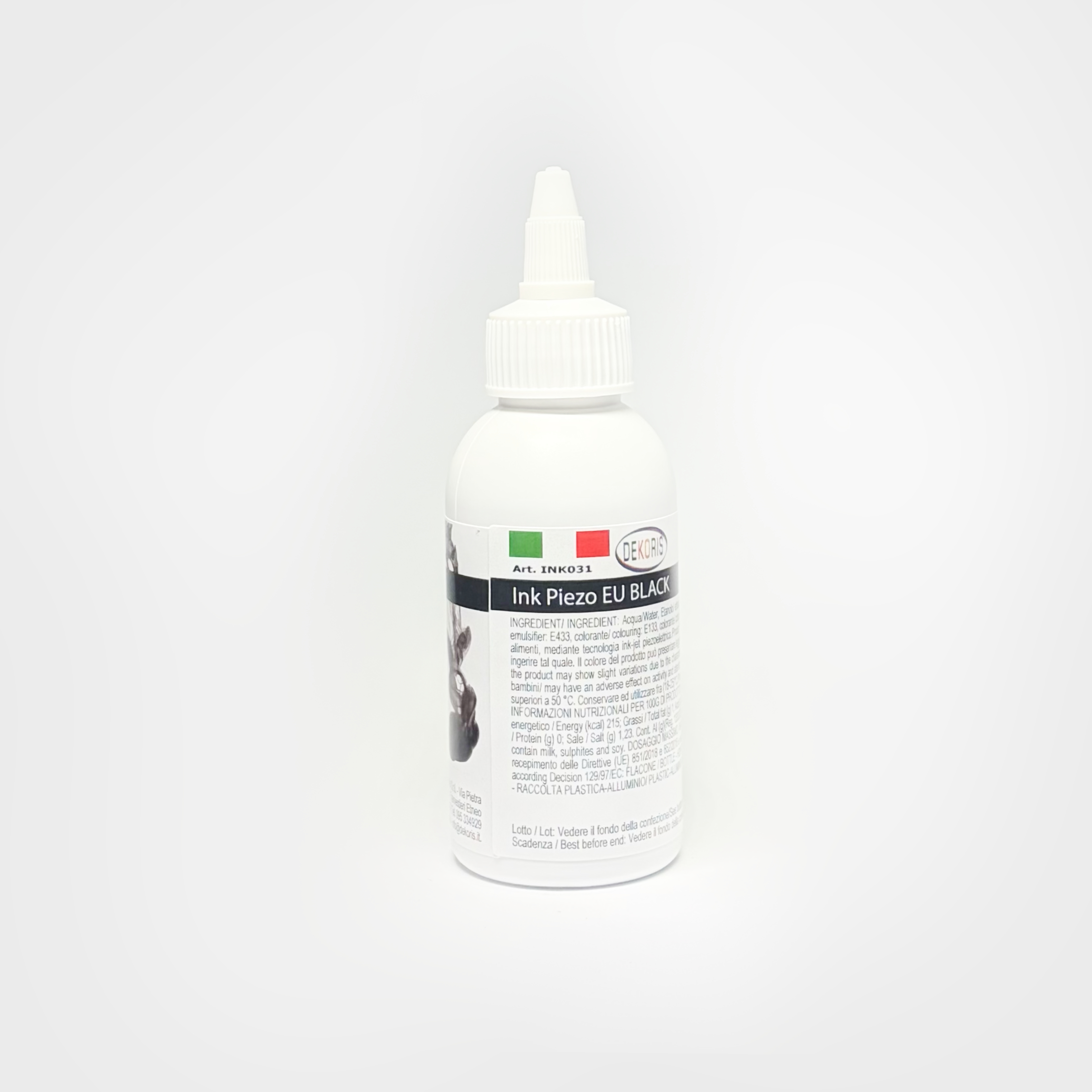 Inchiostro Alimentare Piezo Nero per Stampanti Alimentari (100 ml)