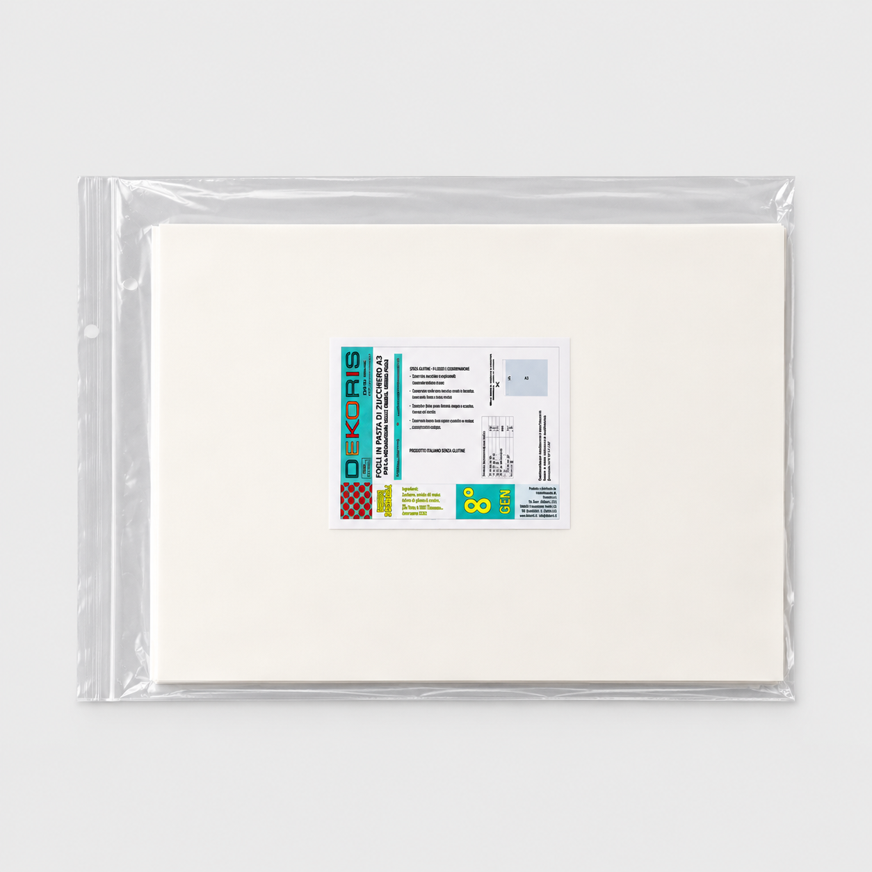 Fogli A3 in Pasta di Zucchero Standard 8ª Gen – DEKOSWEET PRINT A3 (10 Fogli)