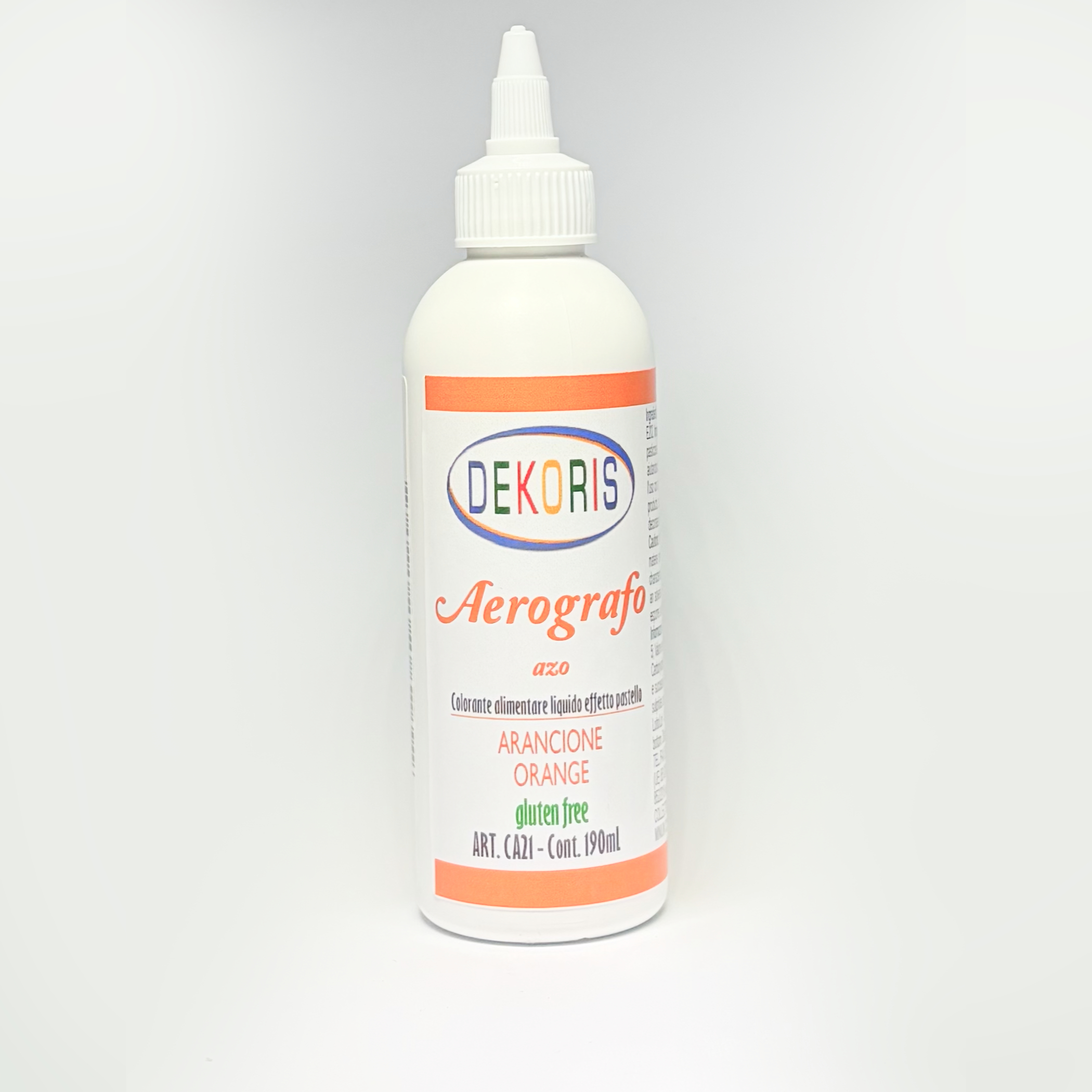 Colorante Liquido Base Acqua per Aerografo Arancione – Flacone da 190 ml