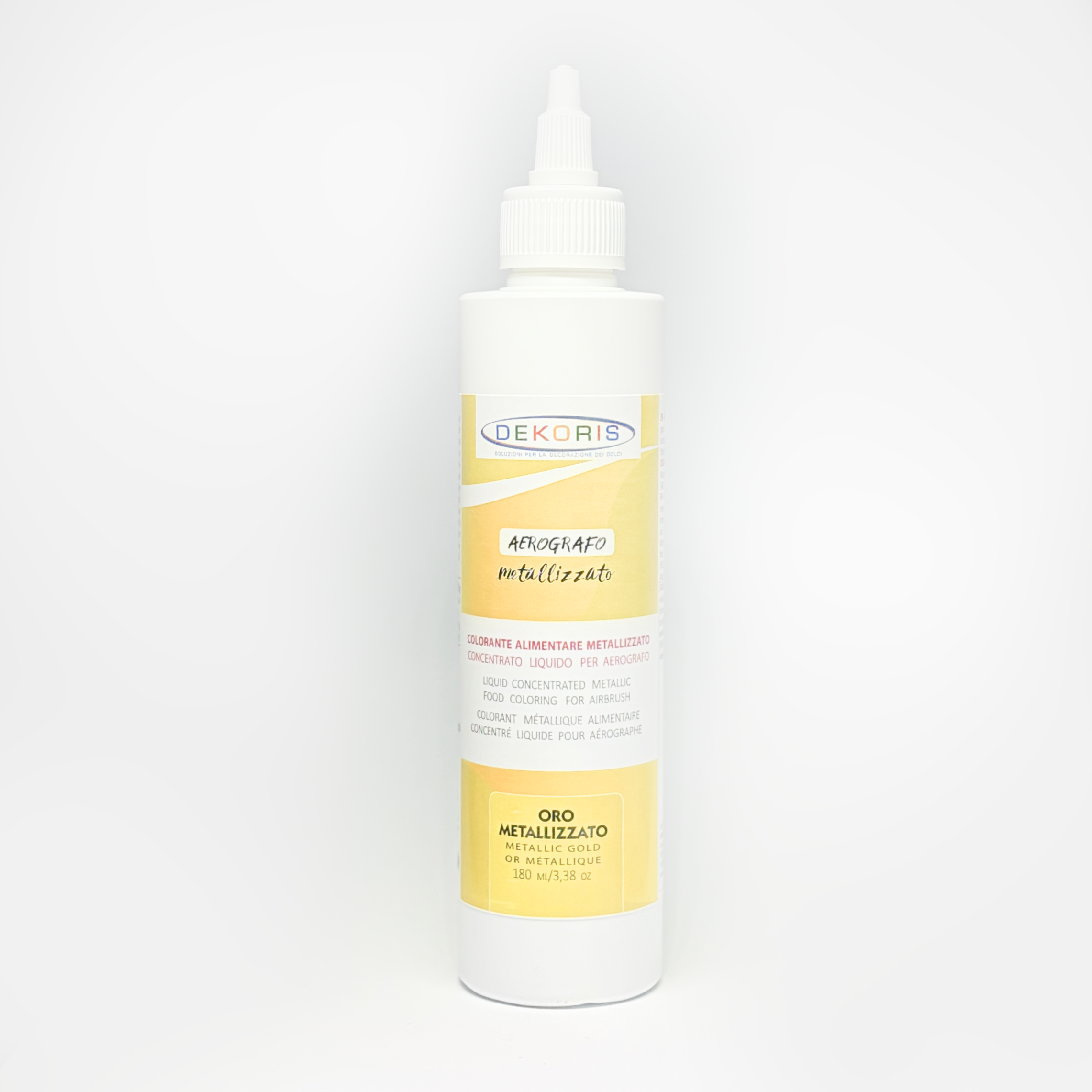 Colorante Liquido Coprente Base Alcol per Aerografo Oro – Flacone da 180 ml