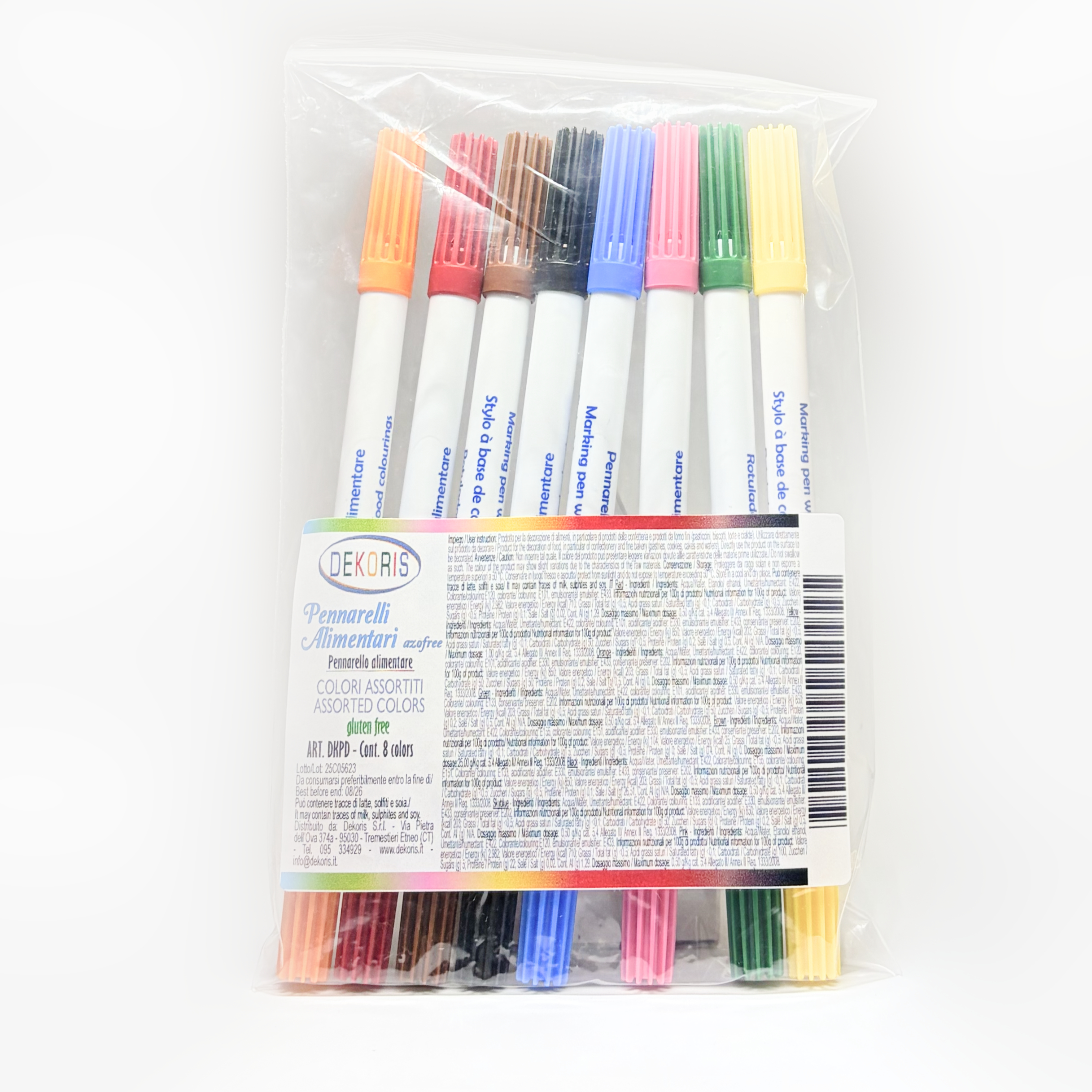Pennarelli Alimentari Doppia Punta – Confezione Assortita Multicolore (8 Pennarelli)