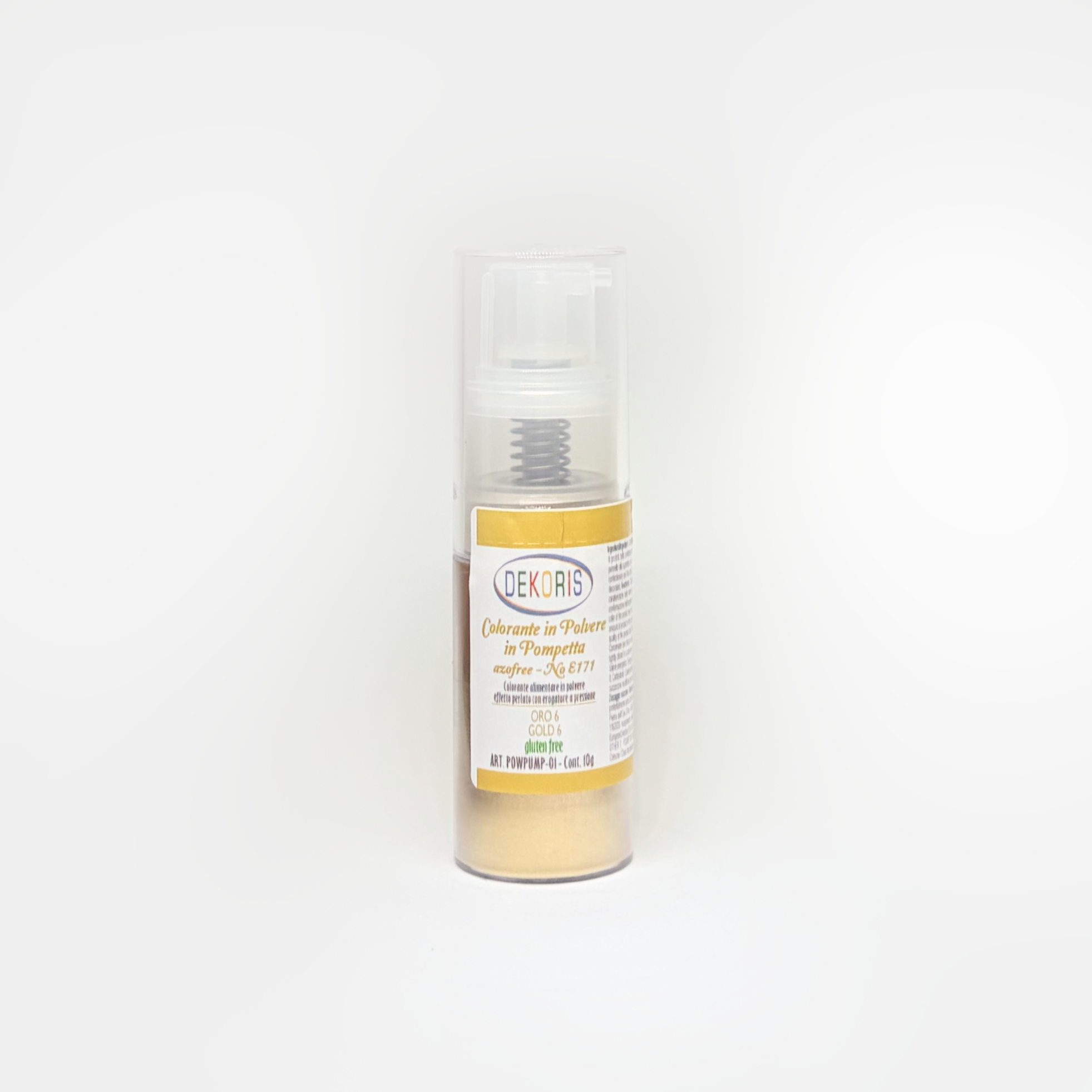 Colorante in Polvere Oro in Pompetta (Senza Gas) – Flacone da 10 g