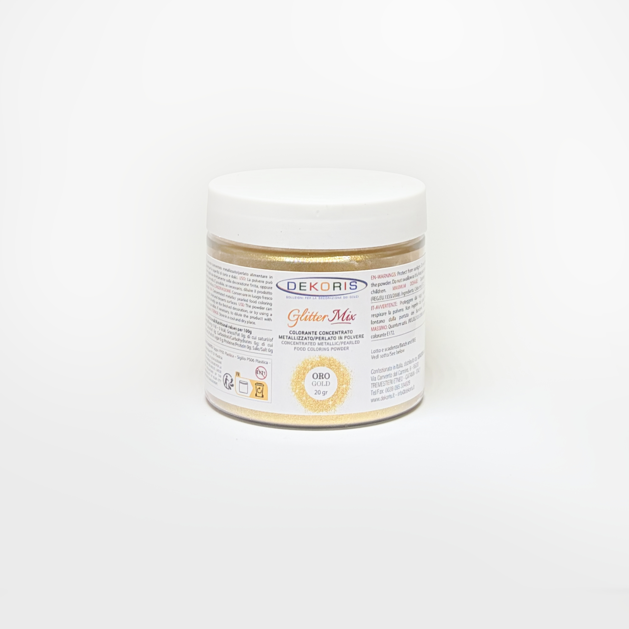 Colorante in Polvere Glitter Oro – Barattolo da 20 g