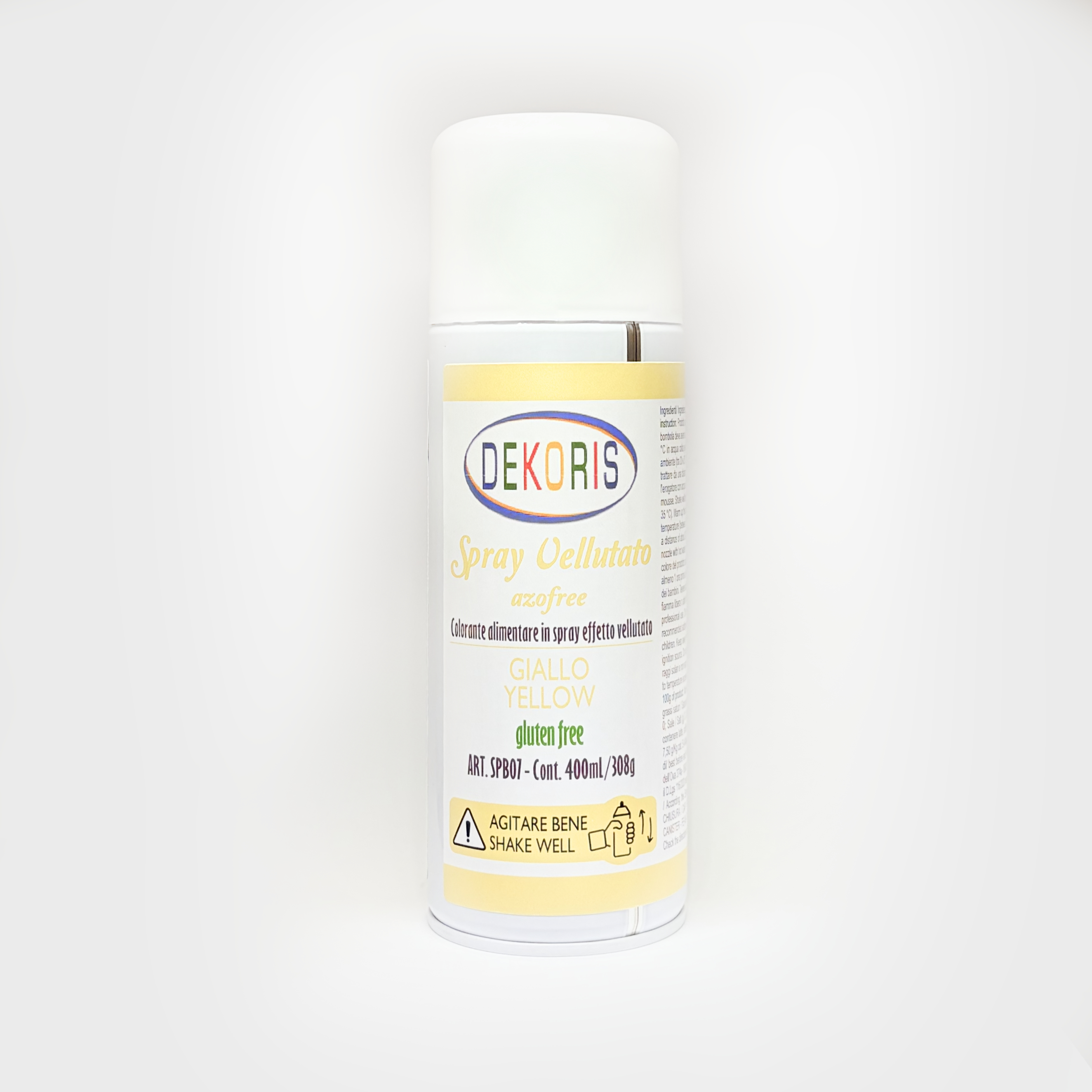 Colorante Spray Vellutato Giallo a Base di Burro di Cacao – Bomboletta da 400 ml