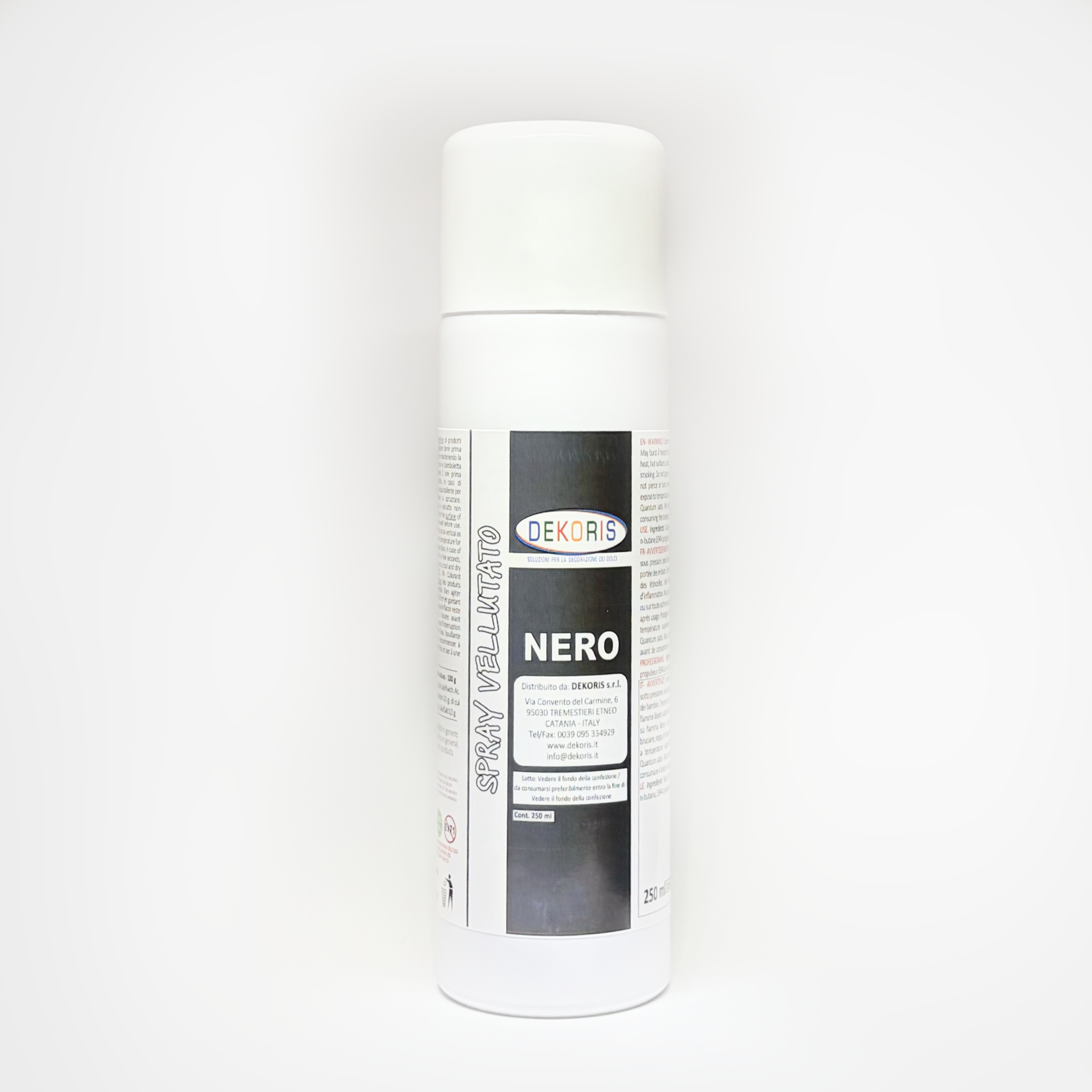 Colorante Spray Vellutato Nero a Base di Burro di Cacao – Bomboletta da 400 ml