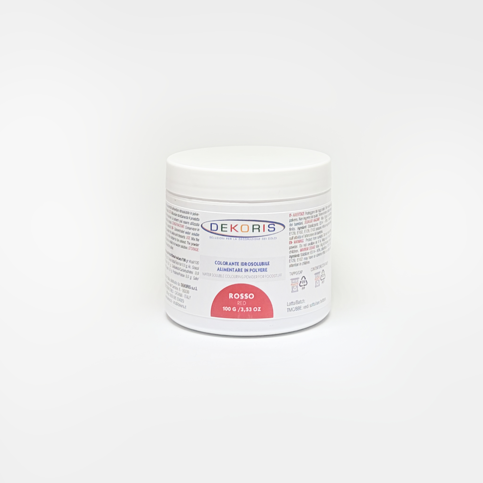 Colorante Alimentare in Polvere Idrosolubile Rosso – Barattolo da 100 g