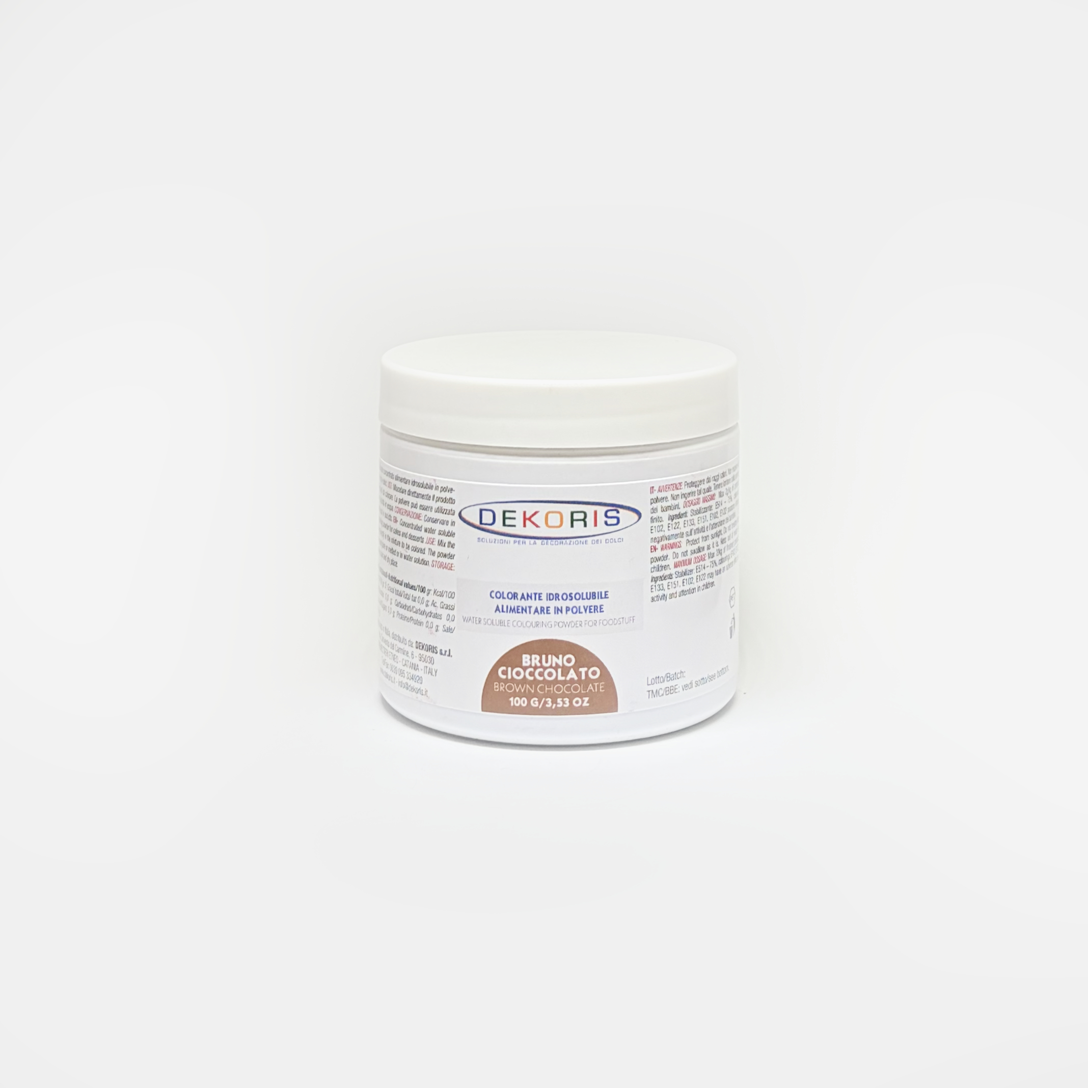 Colorante Alimentare in Polvere Idrosolubile Bruno Cioccolato – Barattolo da 100 g