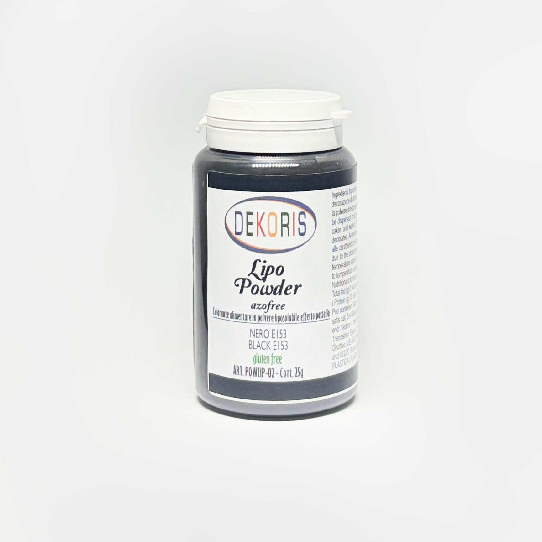 Colorante Alimentare Liposolubile in Polvere (Lacca) Nero – Barattolo da 25 g