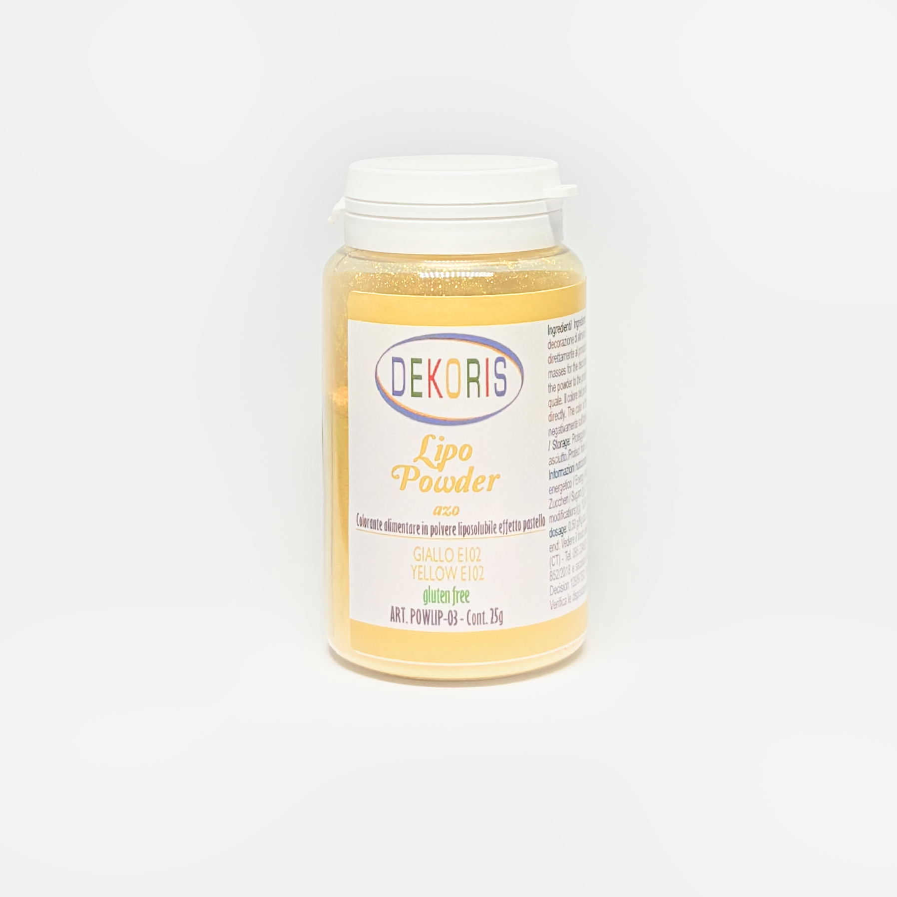 Colorante Alimentare Liposolubile in Polvere (Lacca) Giallo – Barattolo da 25 g