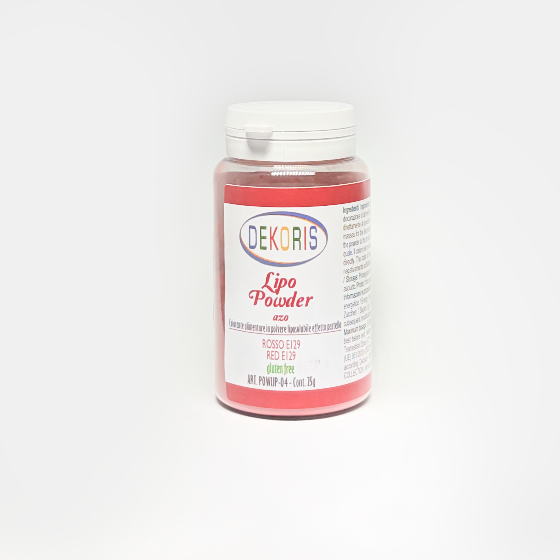 Colorante Alimentare Liposolubile in Polvere (Lacca) Rosso – Barattolo da 25 g
