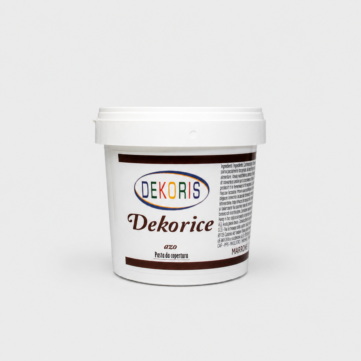 DEKORICE Pasta di Zucchero Marrone per Rivestimento – Secchiello da 1 kg