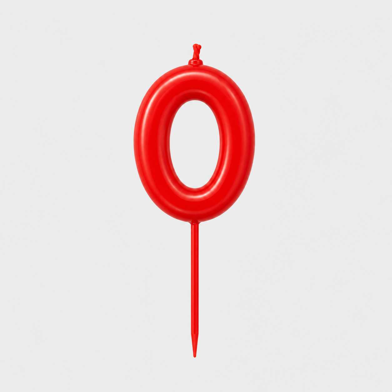 Candele numeriche per torta da 0 a 9 rossa 6 cm
