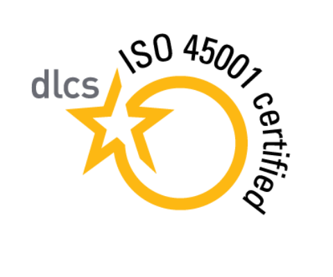 Logo featuring the lowercase letters 'dlcs' in gray next to a yellow circular shape intersected by a stylized star on a black background.