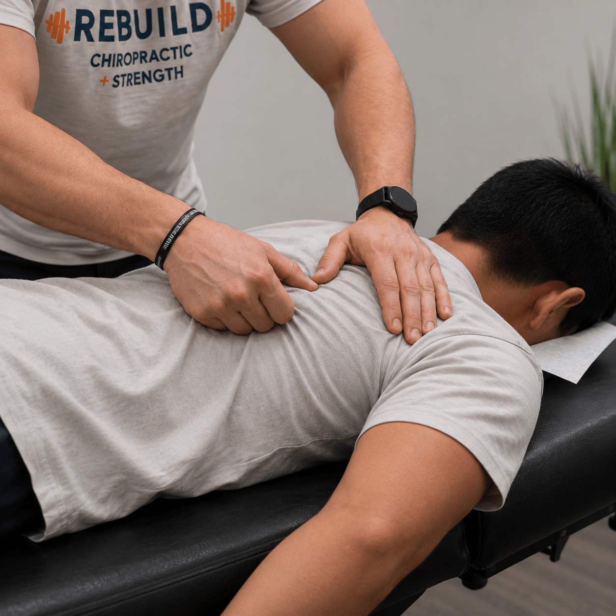 Hands-on treatment for restricted muscle and fascia, applied under movement and reinforced with strength work.