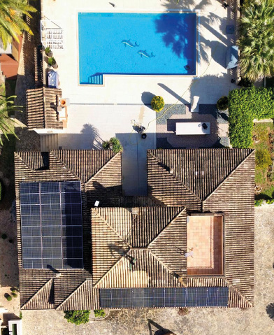 Vorher Dachreinigung Mallorca