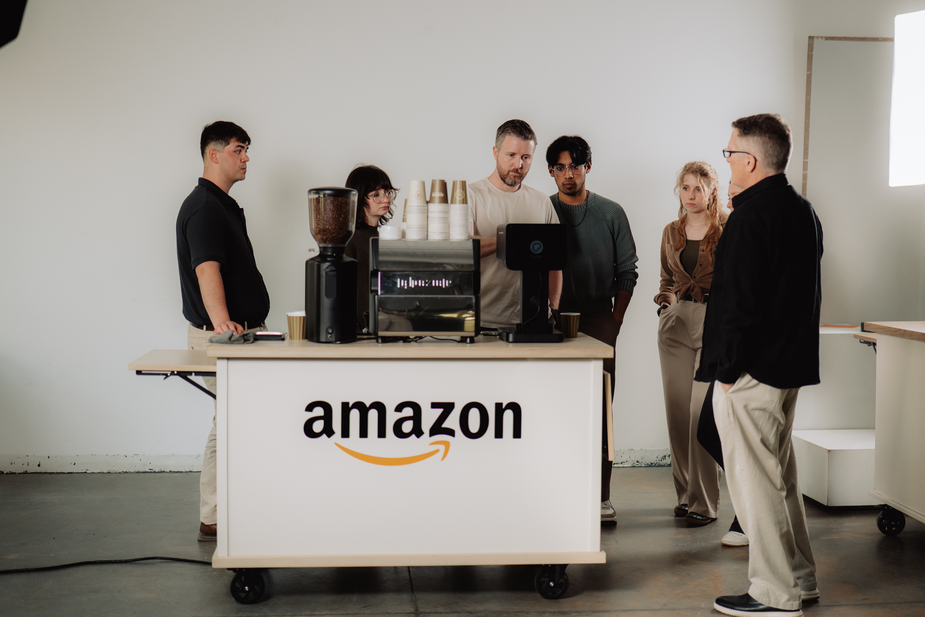 Amazon brand activation with the Arbour coffee cart