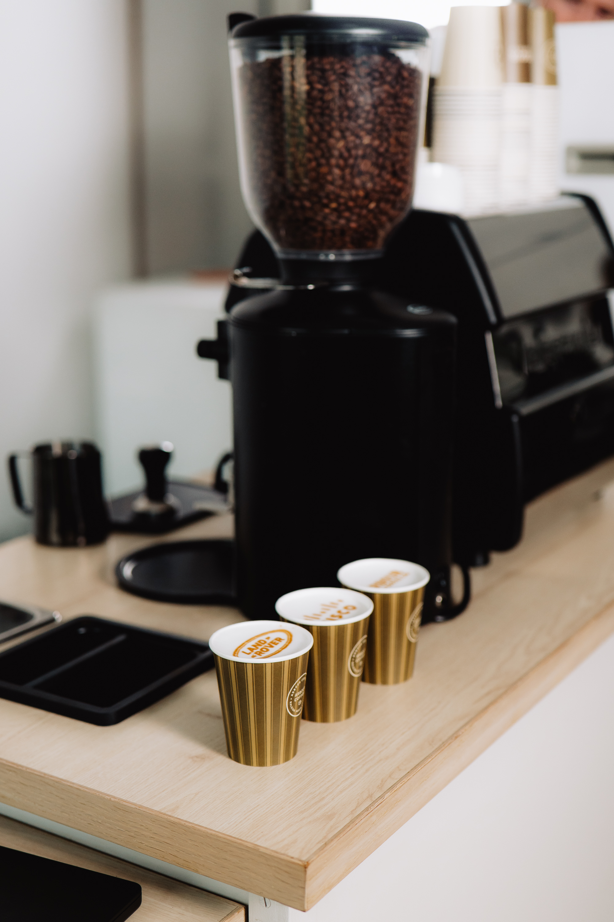 Coffee cart setup at an outdoor celebration