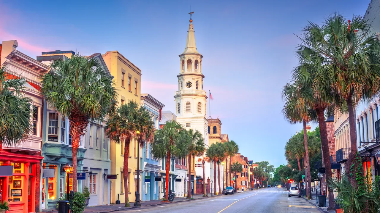 Charleston, SC waterfront and historic skyline