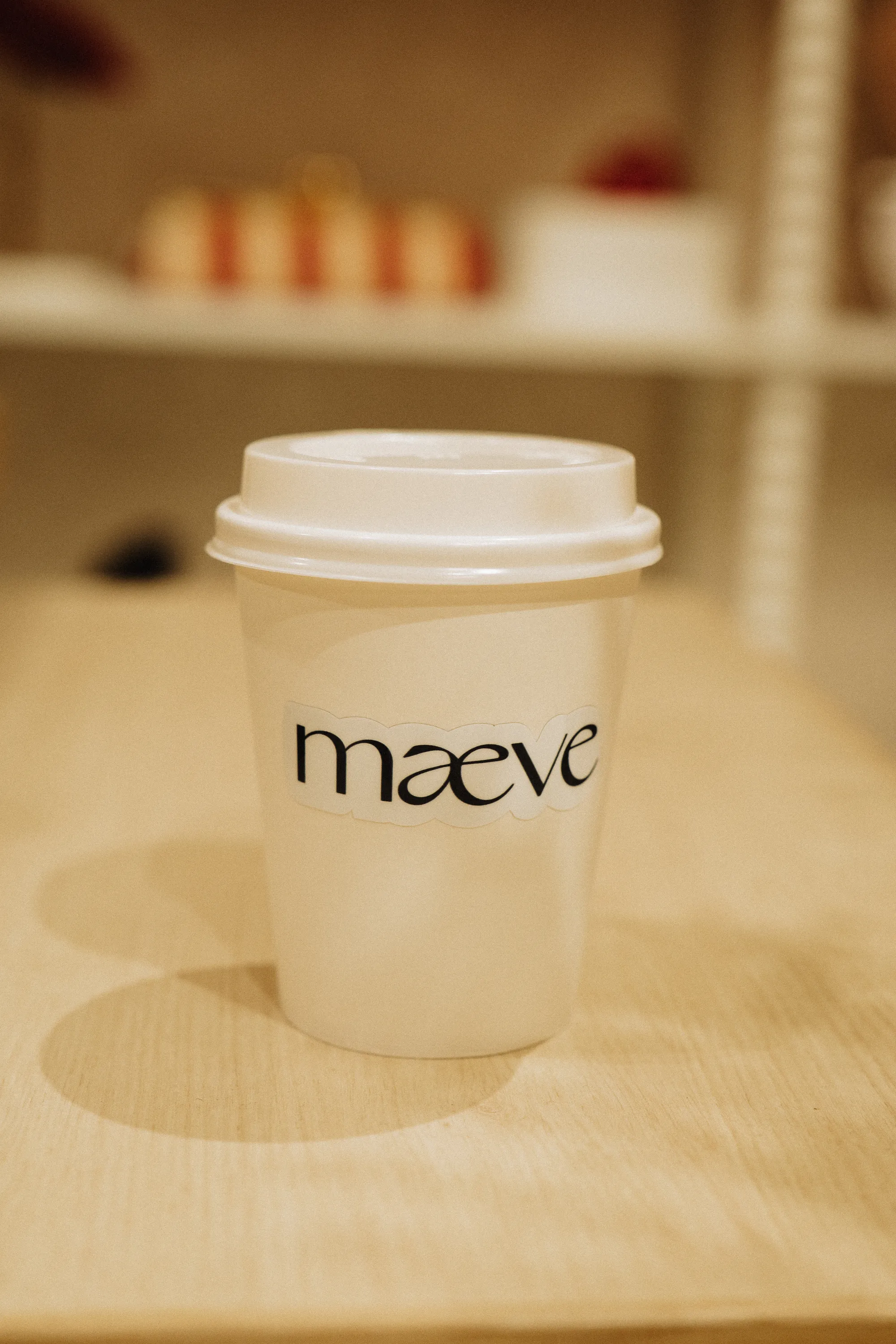 Latte art being poured