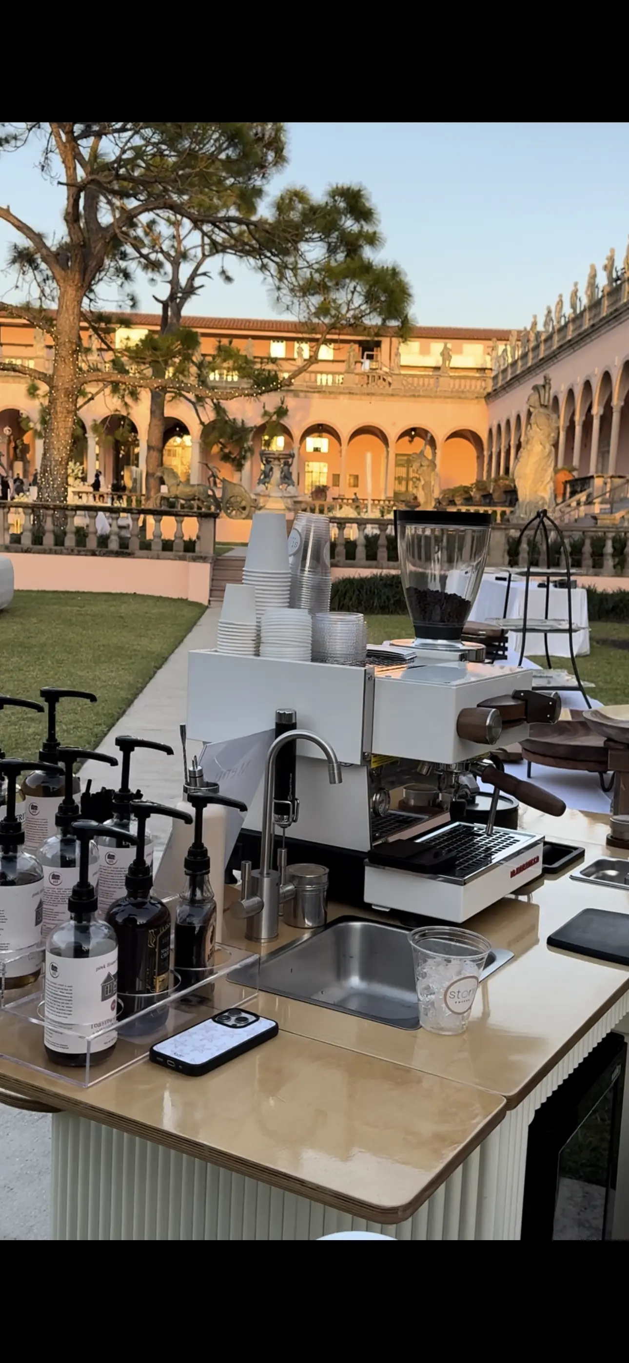 Storii Coffee cart at a private party