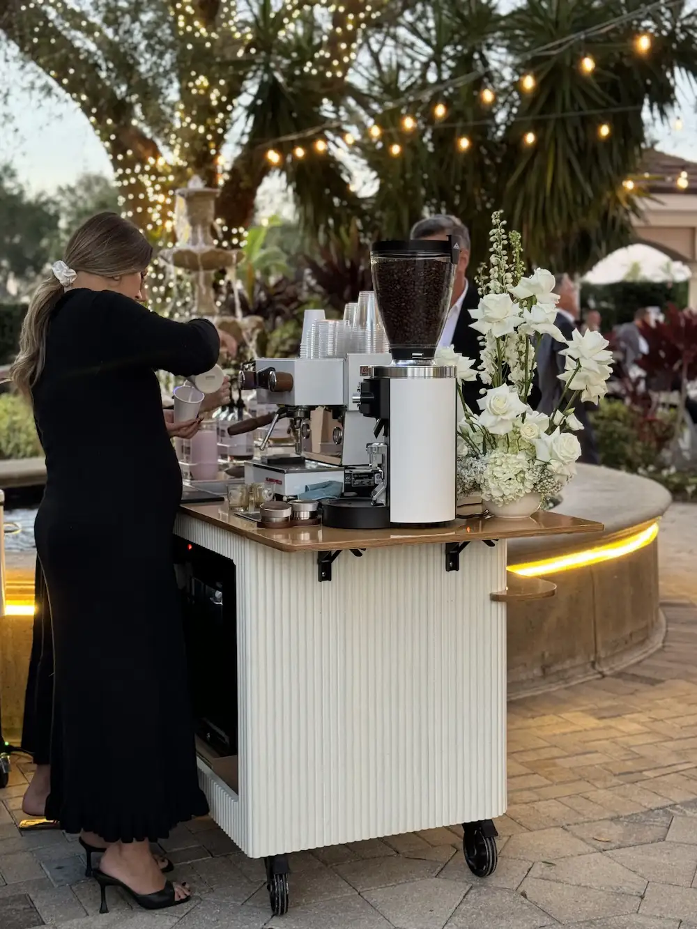 Storii Coffee espresso cart at a wedding