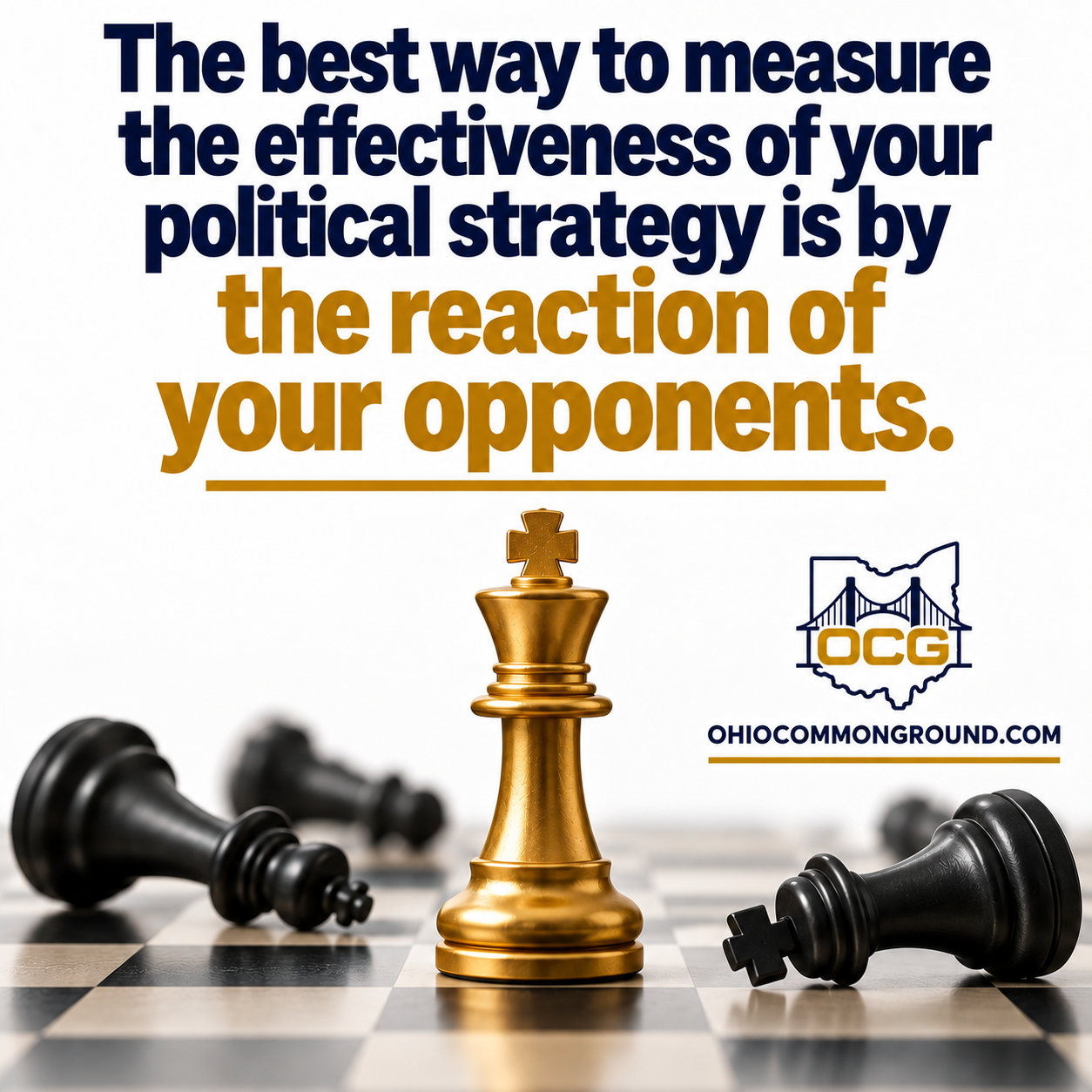 Ohio Common Ground graphic stating, “Your vote has power. Make them earn it.”