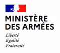 Logo du Ministère des Armées avec les mots Liberté, Egalité, Fraternité en dessous.