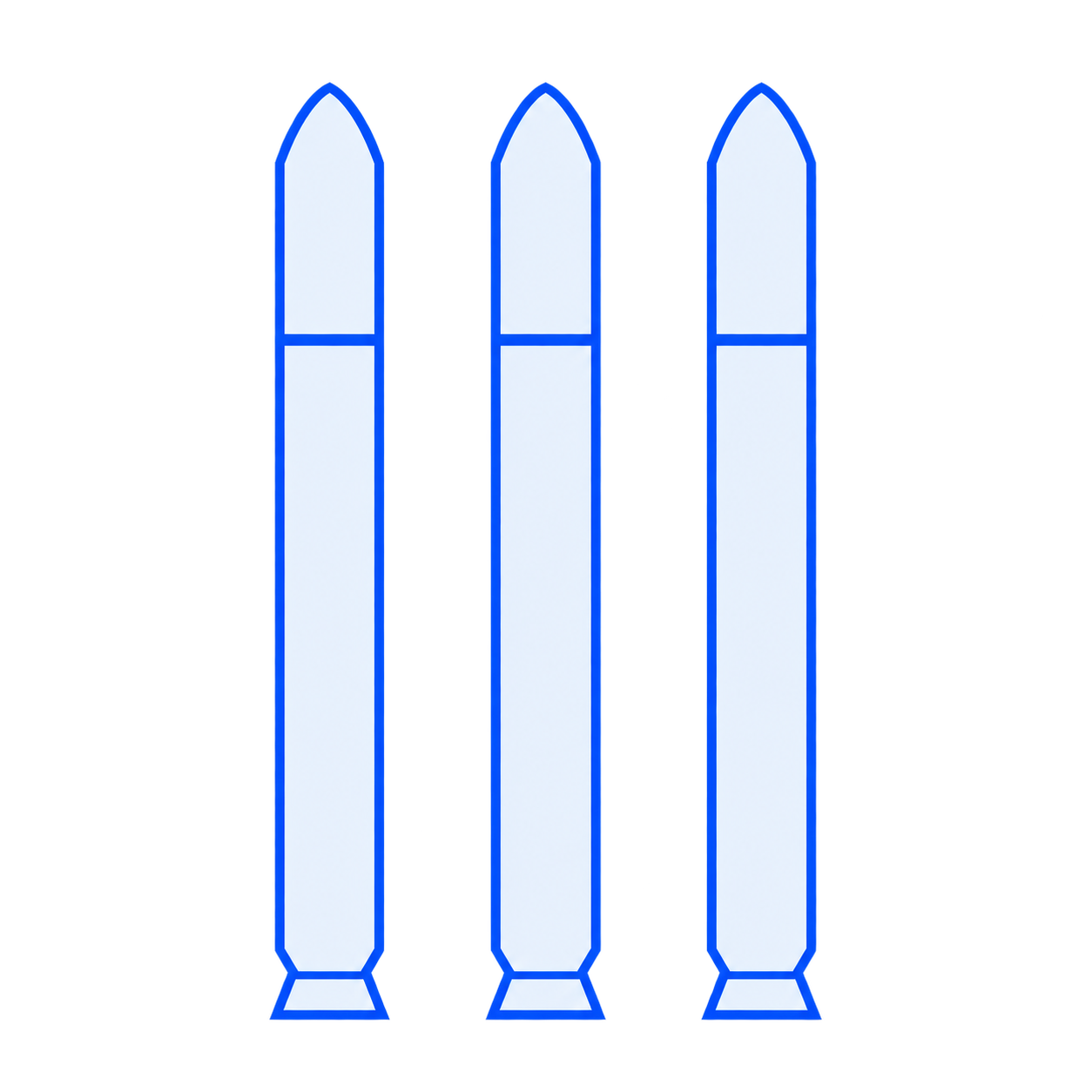 Three dedicated small launch vehicles