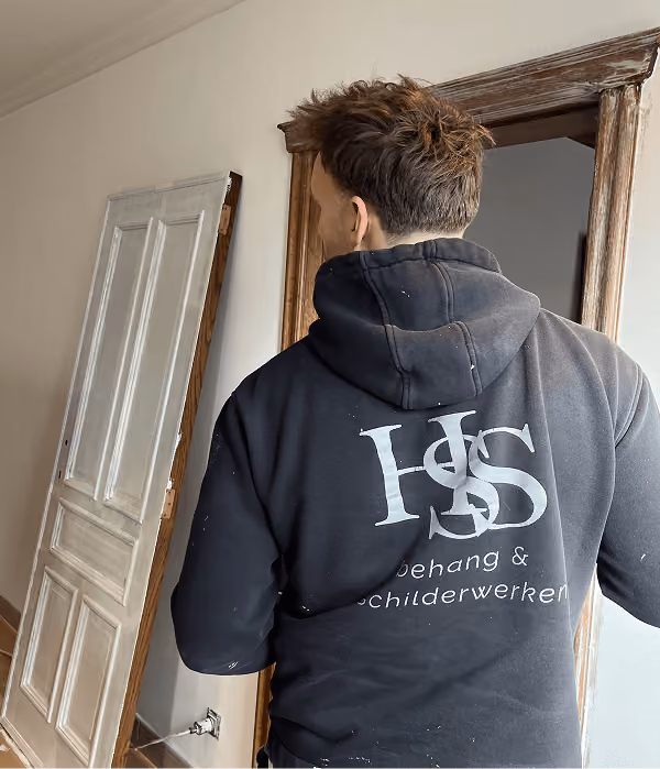 HSS logo on a hoodie.