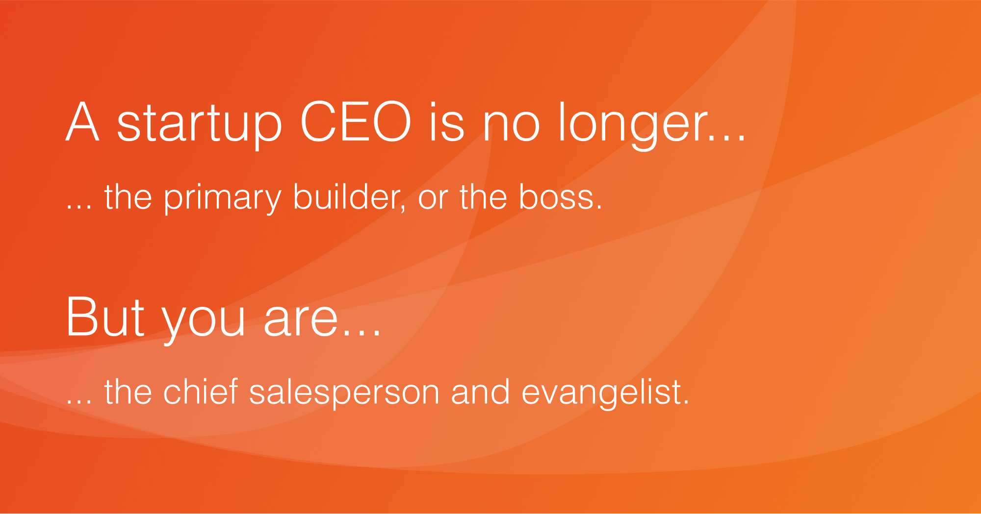Startup CEO job description