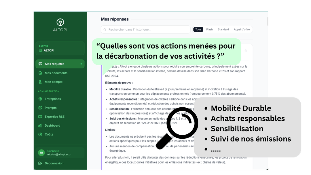 Générer des réponses RSE/ESG fiables et exhaustives dans les appels d'offres