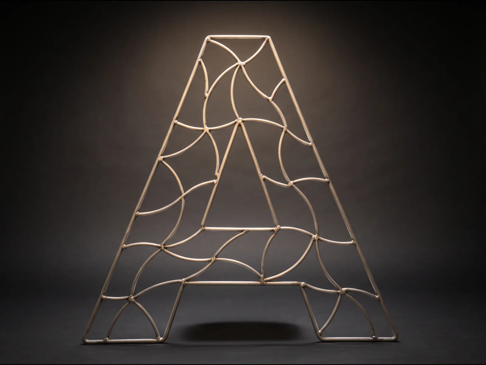 Letters of Light in the Straight style, upright