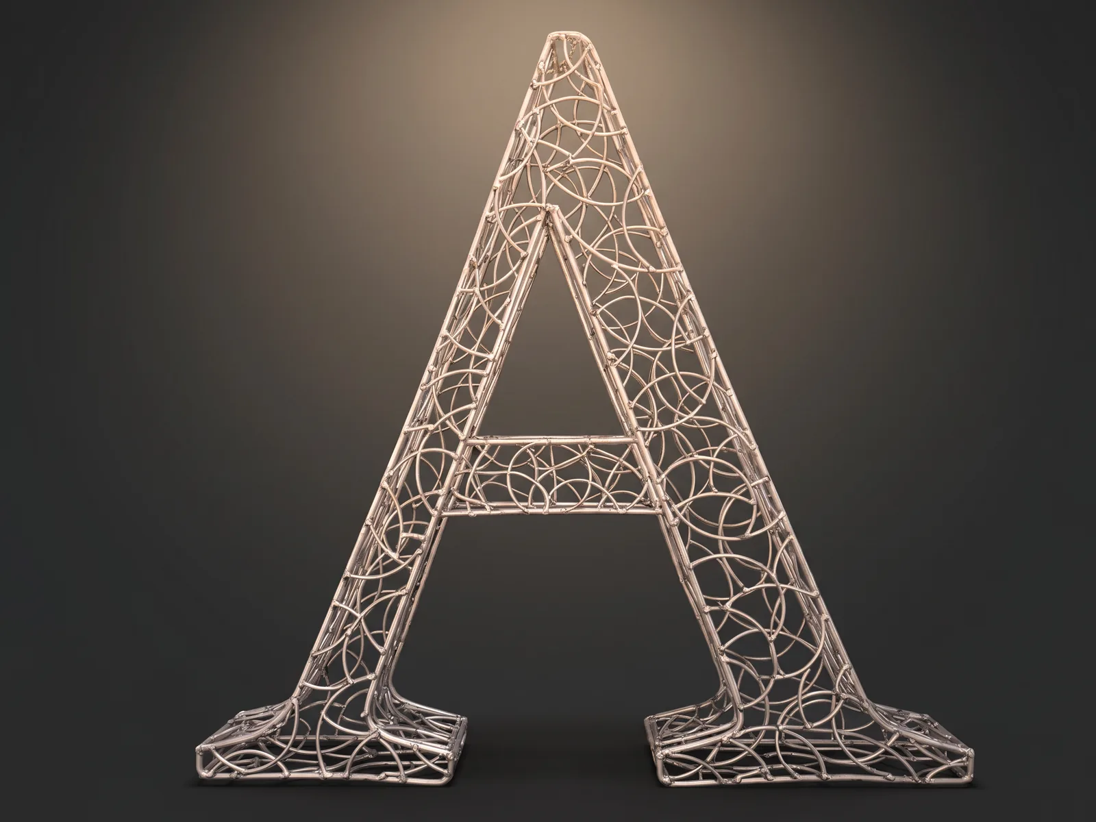 Letters of Light in the Cursive style
