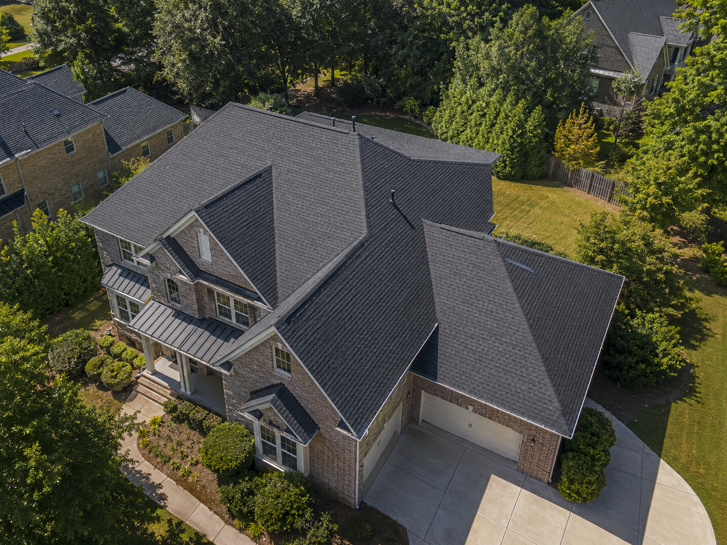 Completed roof replacement project by KS Roofing Group