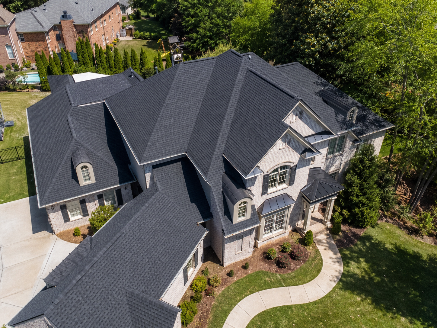 Completed roofing project by KS Roofing Group