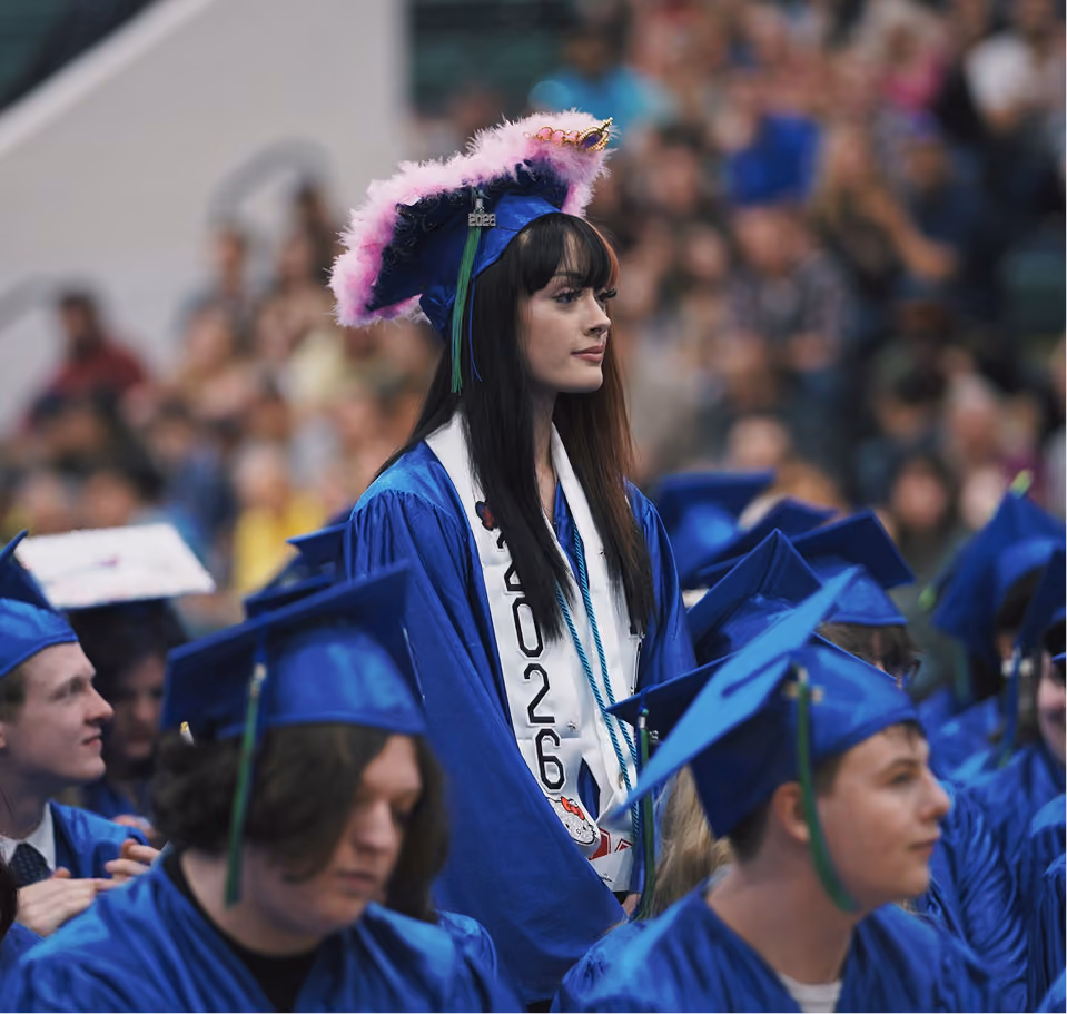 Student attending an online class at Greater Ohio Virtual School