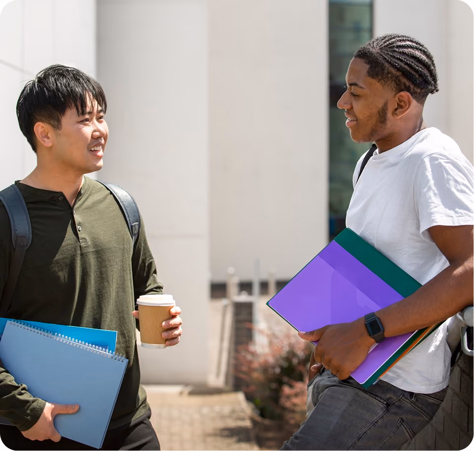 GOVS student turning in completed coursework