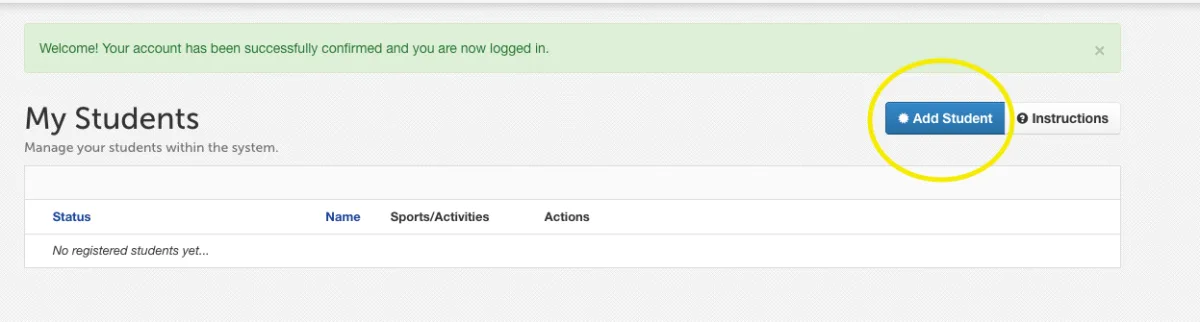 Step 3 add your student