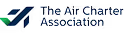 The Air Charter Association logo with stylized blue wings and text.