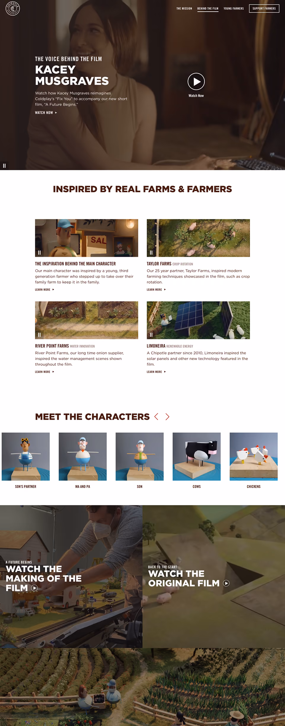 Chipotle full-page desktop layout