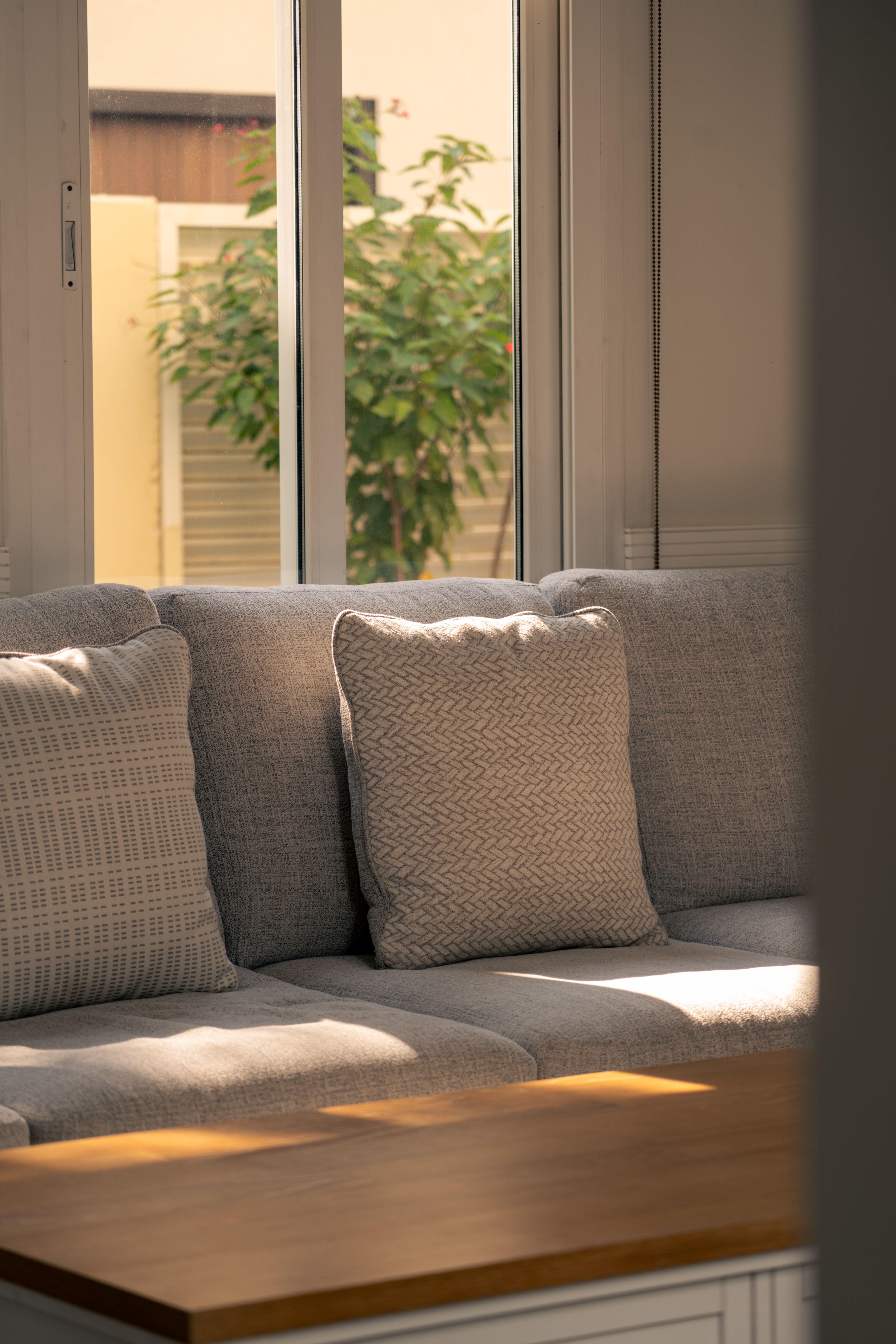couch will pillow stock imge