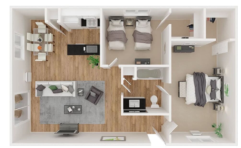 2BD, 1BTH DN