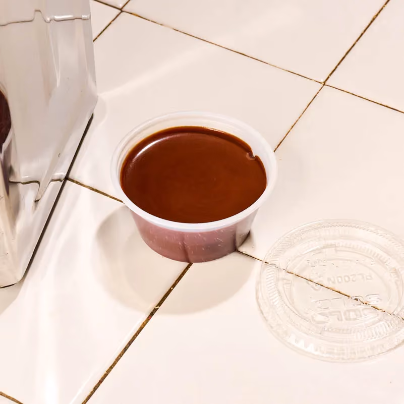 Side of extra Mexican chocolate sauce