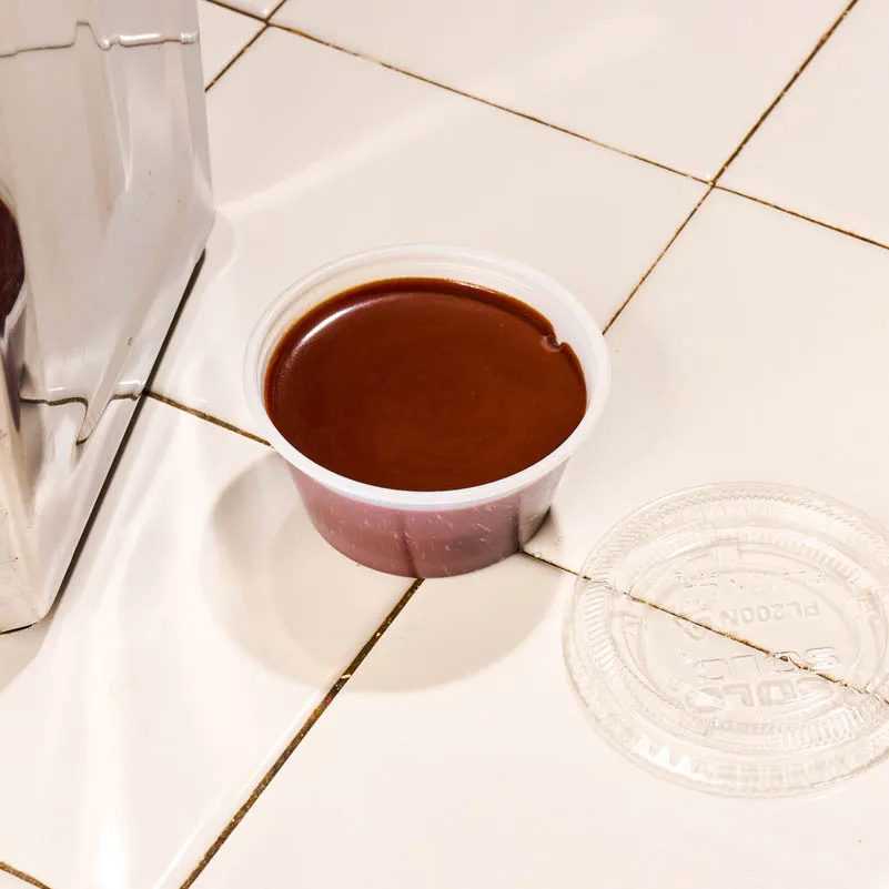 Side of extra Mexican chocolate sauce