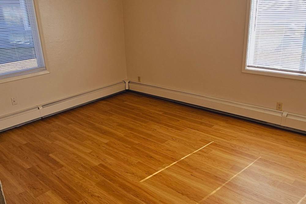 Dining area with wood floors